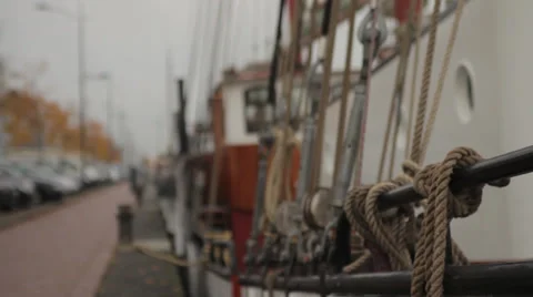 Focusing robes on boat Stock Footage 39018090