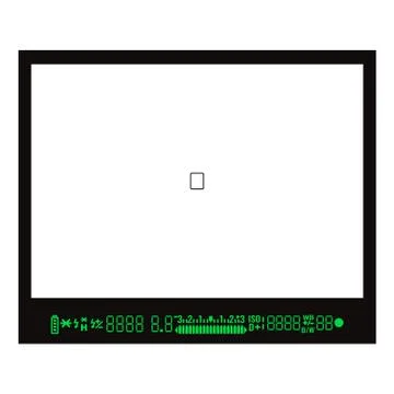 Focusing screen or Viewfinder of DSLR camera. Vector illustration. Stock Illustration