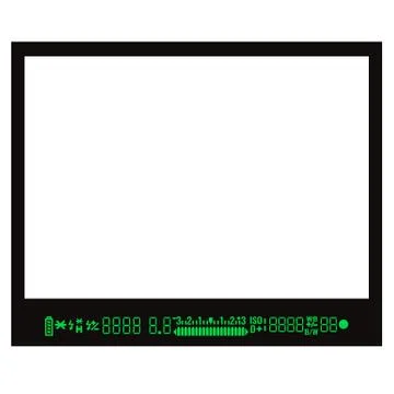 Focusing screen or Viewfinder of DSLR camera. Vector illustration. Stock Illustration