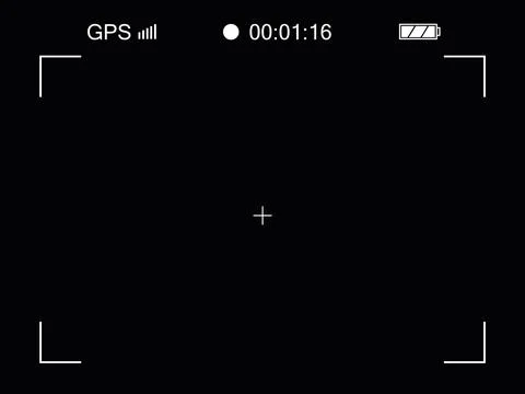 Focusing screen of the quadcopter camera viewfinder. Vector template of Stock Illustration