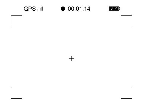 Focusing screen of the quadcopter camera viewfinder. Vector template of Stock Illustration
