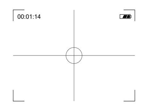 Focusing screen with target of the camera viewfinder. Vector template of Stock Illustration