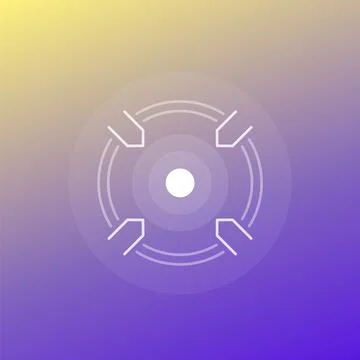 Focusing, target icon, transparent vector design Stock Illustration