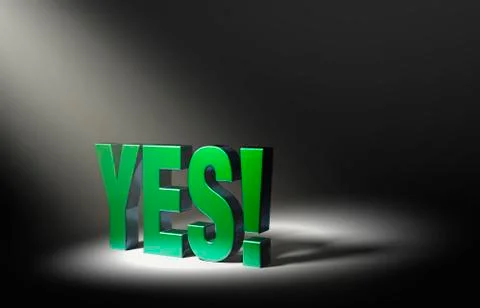 Focusing on yes Stock Illustration