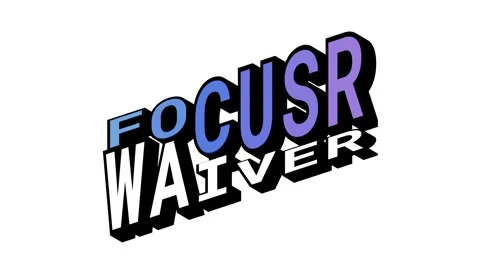 FOCUSR vs WAIVER, 3D Text Animation in Isometric View with Opposite Word Motion Stock Footage 314263496