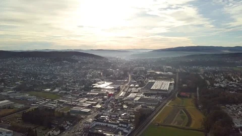 Fog Above German City Stock Footage 103480853