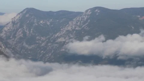 Fog above the river Stock Footage 123303344