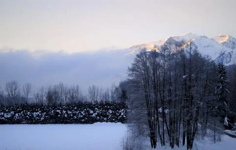 Fog on the Alps Stock Photos