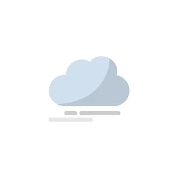 Fog and cloud. Flat icon. Isolated weather vector illustration Stock Illustration