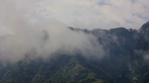 Fog and cloud in the green mountain Stock Footage 94520526