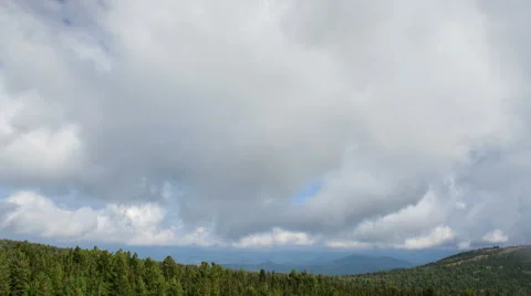 Fog and clouds in the mountains, full hd timelapse. Stock Footage 47981155