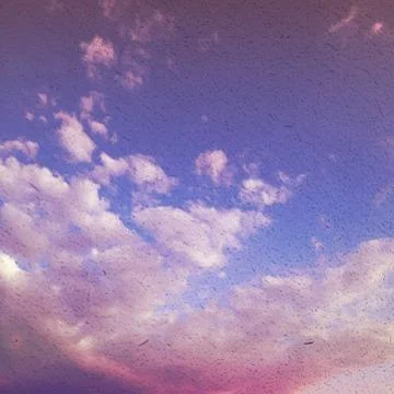 Fog and clouds on a vintage textured paper background, with grunge sta Stock Illustration