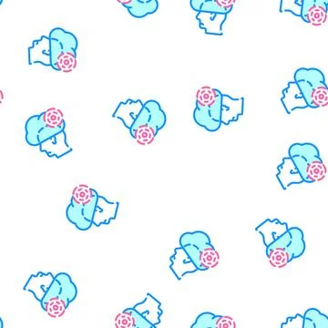 Fog and disorentation human vector seamless pattern 스톡 일러스트