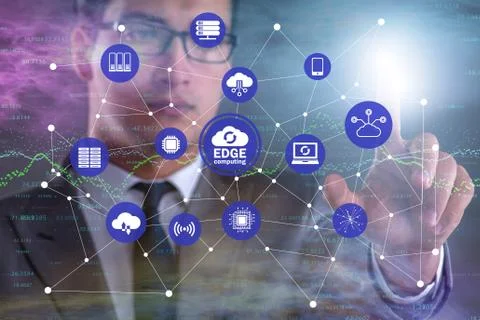 Fog and edge cloud computing concept Foto stock