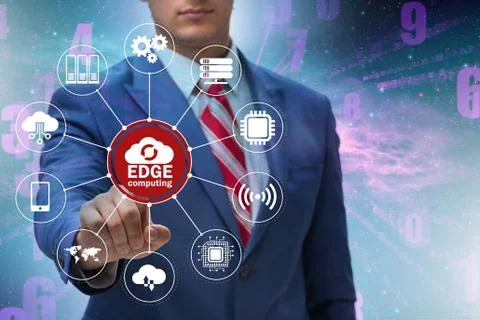 Fog and edge cloud computing concept 스톡 사진