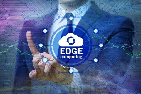 Fog and edge cloud computing concept Foto stock