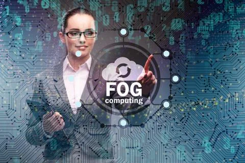 Fog and edge cloud computing concept 写真素材