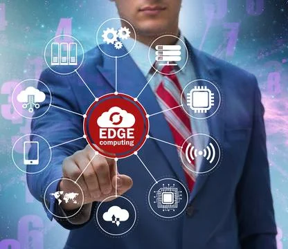 Fog and edge cloud computing concept Foto stock