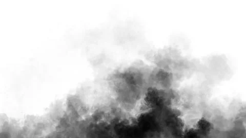 Fog and mist effect on black background. Smoke texture overlays. Design eleme Stock Illustration