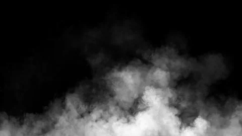 Fog and mist effect on black background. Smoke texture overlays. Design eleme Stock Illustration