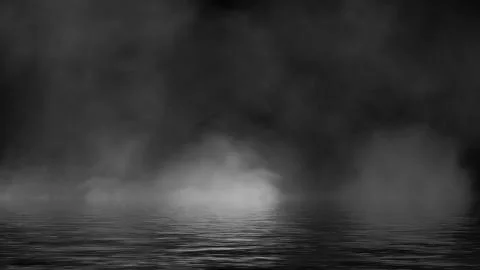 Fog and mist effect on black background. Smoke texture overlays. Design eleme Illustrazione stock