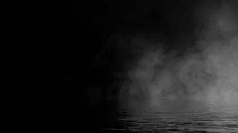 Fog and mist effect on black background. Smoke texture overlays. Design eleme Stock Illustration