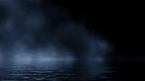 Fog and mist effect on black background. Smoke texture overlays. Design eleme Illustrazione stock