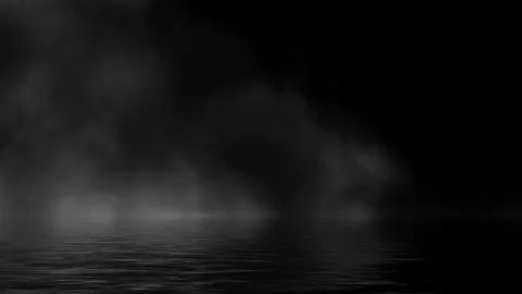 Fog and mist effect on black background. Smoke texture overlays. Design eleme Illustrazione stock