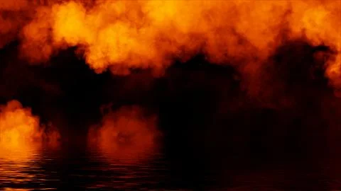 Fog and mist effect on black background. Coastal smoke on the shore. Reflecti Stock Illustration