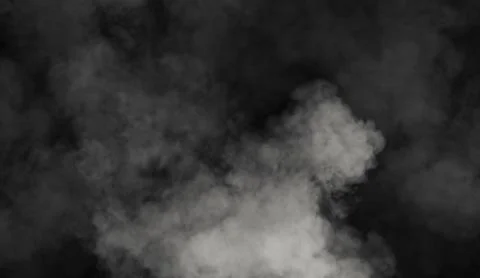 Fog and mist effect on isolated black background for text or space Stock Illustration