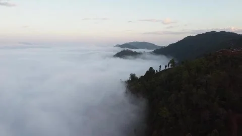 Fog and mountains Video stock 252639823