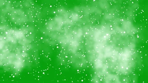 Fog and snow particles with green screen background Stock Footage 158549401
