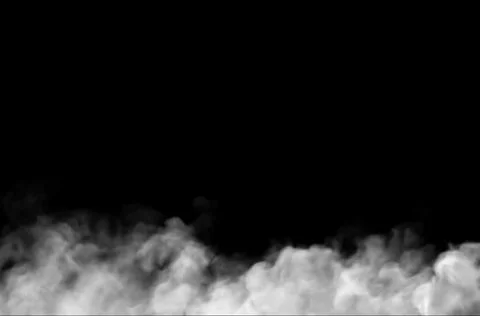 Fog Animation design on black background.Loop seamless. Overlay on background Stock Illustration