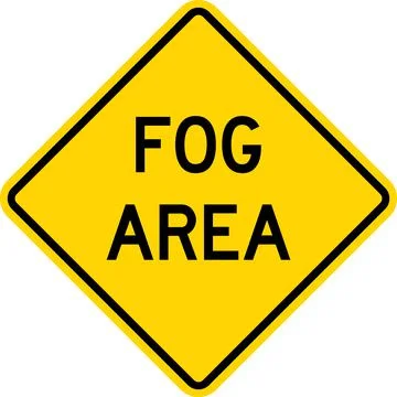 Fog area sign. Illustrazione stock