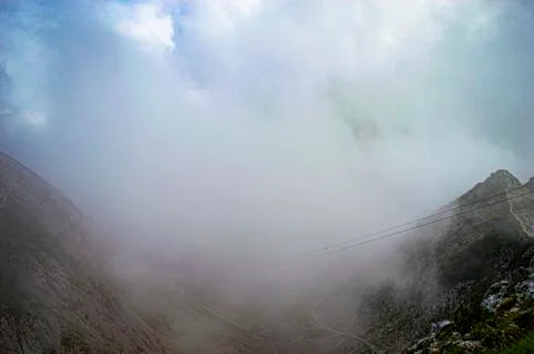 Fog arising from below Stock Photos