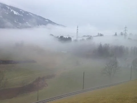Fog in Austria. Stock Photos