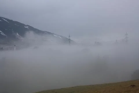 Fog in Austria. Stock Photos