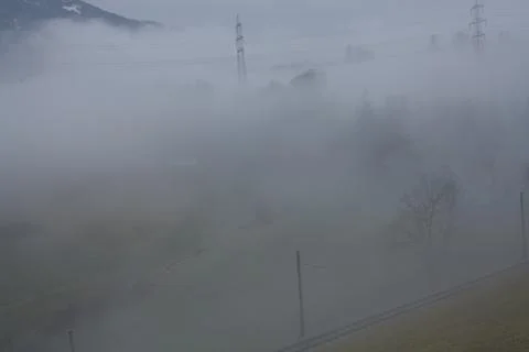 Fog in Austria. Stock Photos