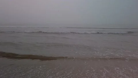 Fog on the beach Stock Footage 159986489