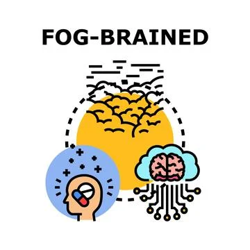 Fog brained mind confusion and mental health Stock Illustration