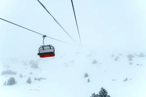 Fog in the Cable car Stock Photos