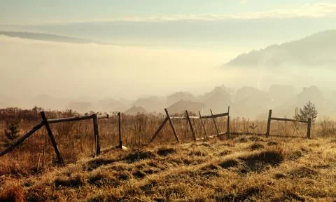 Fog in Carpathians Stock Photos