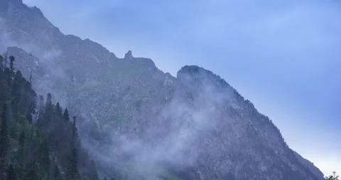 Fog in the Caucasus mountains Video stock 312564692
