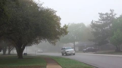Fog in a city. Stock Footage 87945898