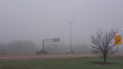 Fog in a city. Stock Footage 87945928