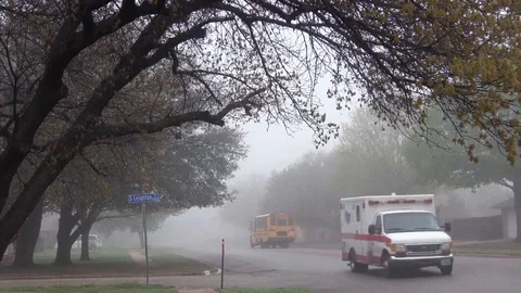 Fog in a city. Stock Footage 87946299