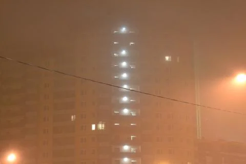 Fog in the city Stock Photos