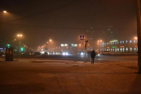 Fog in the city Stock Photos