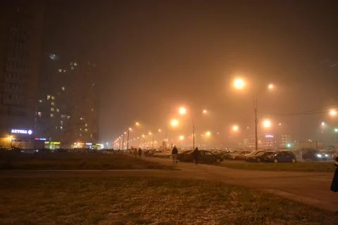 Fog in the city Stock Photos