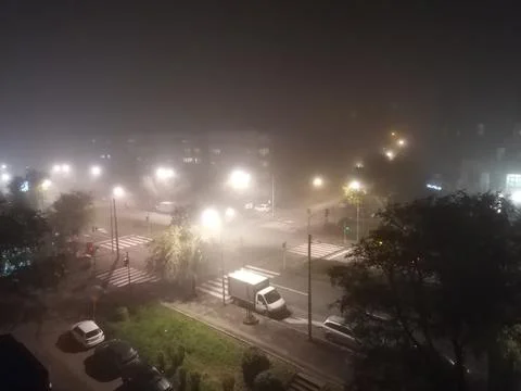 Fog in the city Stock Photos